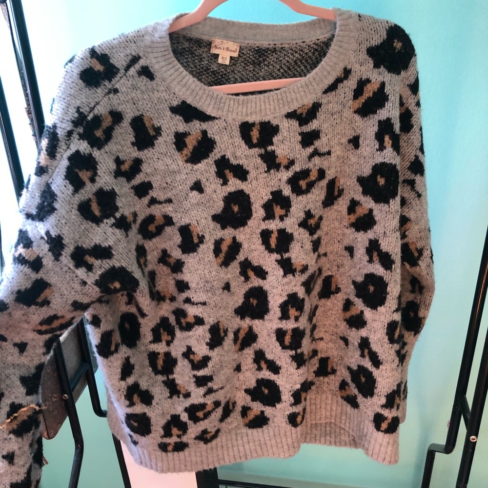 Cheetah knit sweater